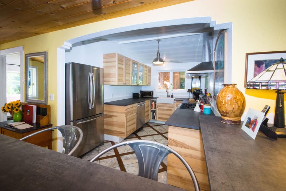 The newly remodeled kitchen.