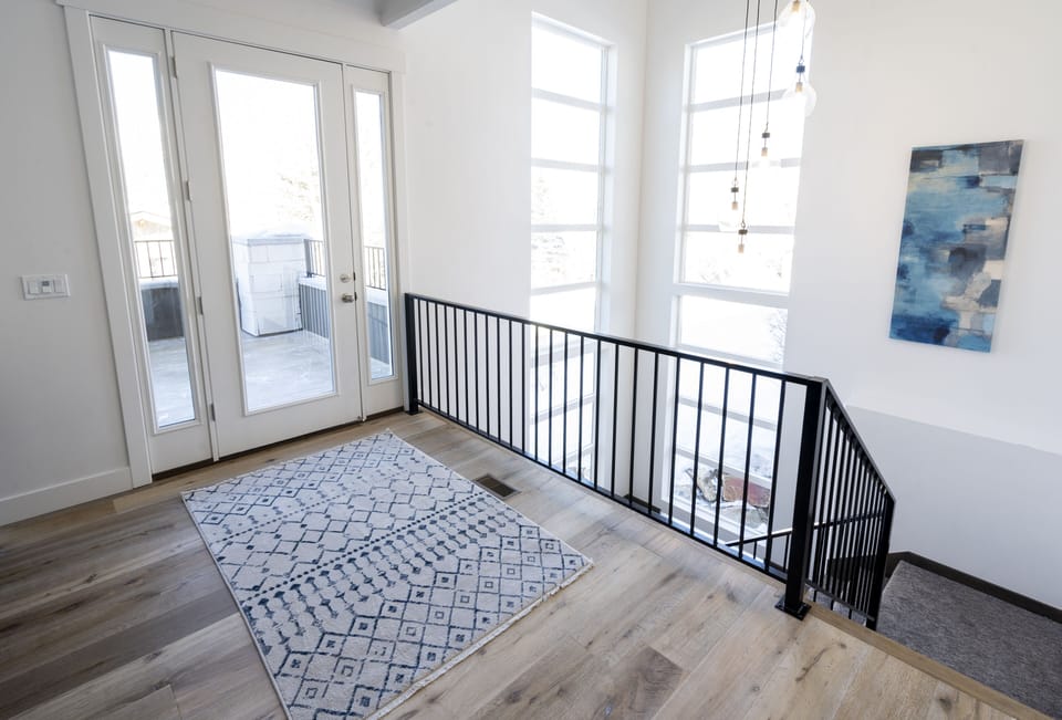 Door to deck off of great room.