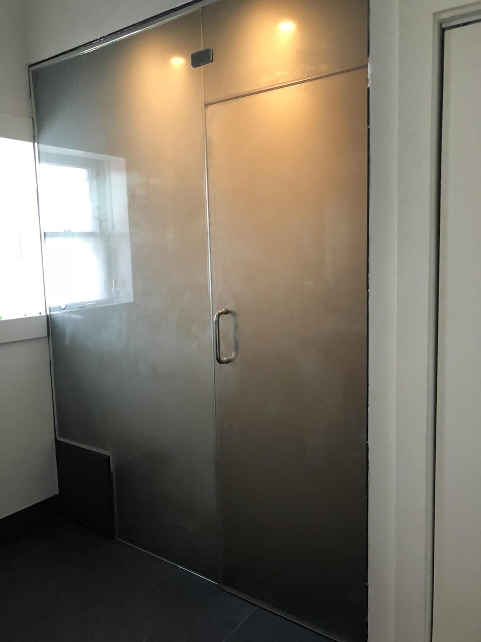 Kohler steam shower in action. 
