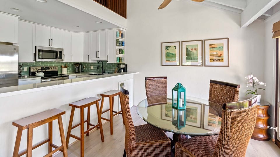Kahala at Poipu Kai #121 - Dining Room & Kitchen - Parrish Kauai