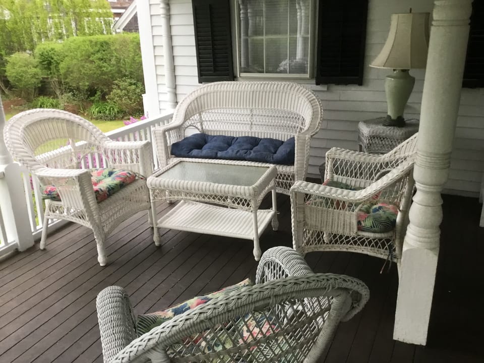 Side porch sitting area