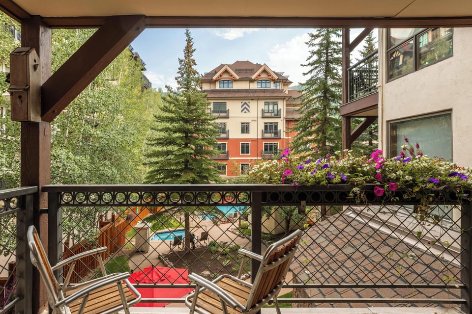 Balcony with Pool View