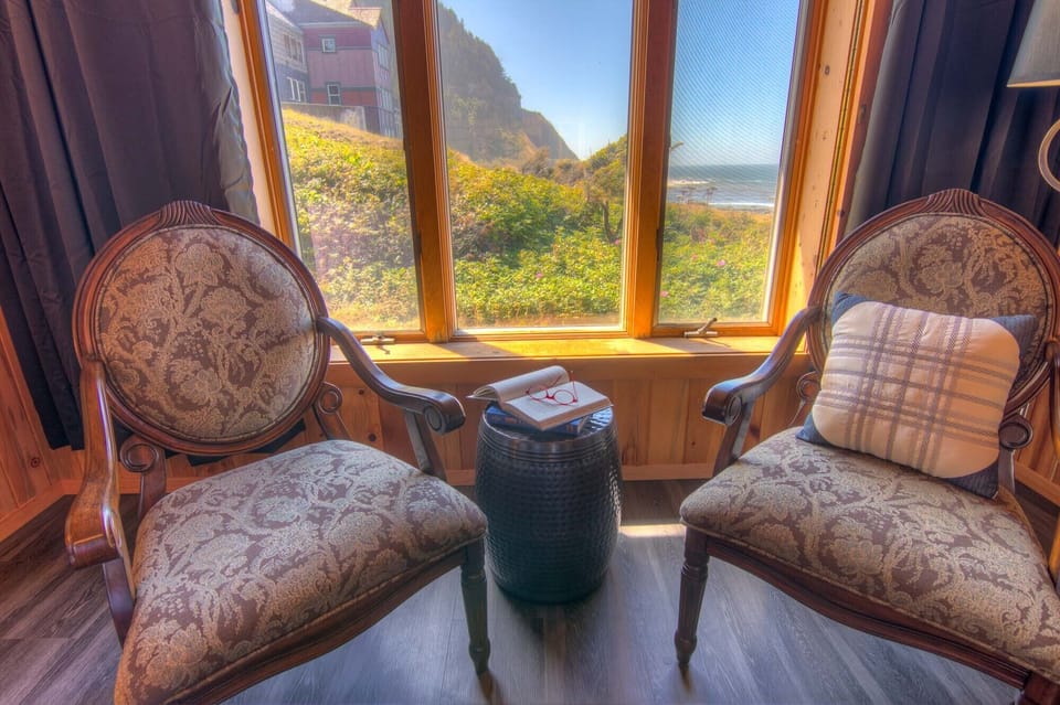 Escape to this sitting area in the primary bedroom with views to the south.