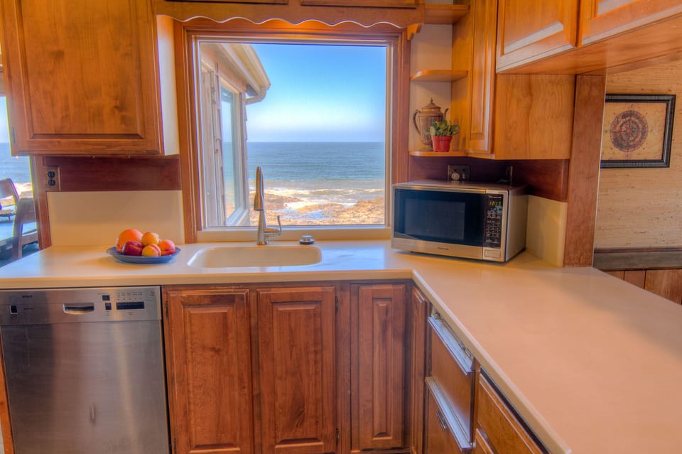 Watch the waves as you prepare or clean up after meals.