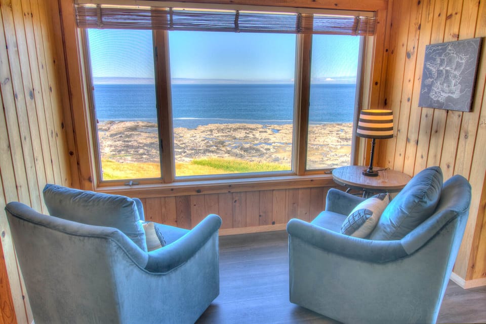 Ocean views from one of the sitting areas upstairs.
