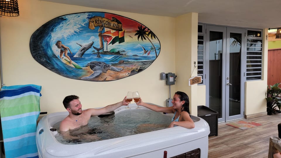 Long day? The private Hot Tub is waiting for you. I toast to memorable smiles!