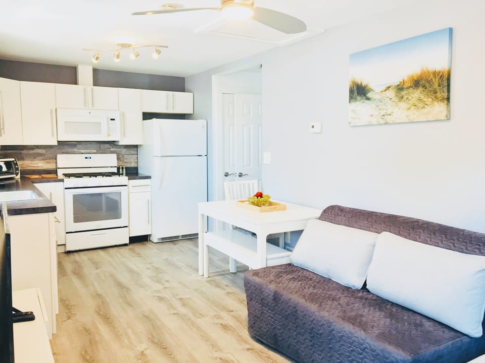 dining/living area w/ pull out sofa bed