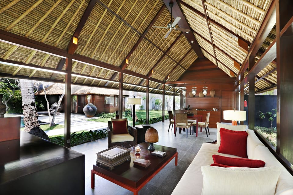 Two-Bedroom Private Estate Pool Villa | Living room | Flat-screen TV, DVD player