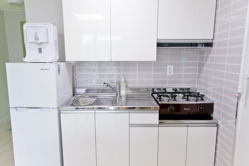 Premium Studio, 1 Bedroom | Private kitchenette | Full-size fridge, microwave, stovetop, electric kettle
