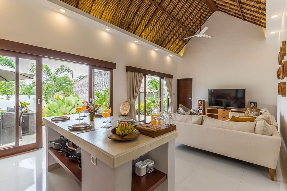 Premium Villa, 4 Bedrooms | Living area | Flat-screen TV, DVD player