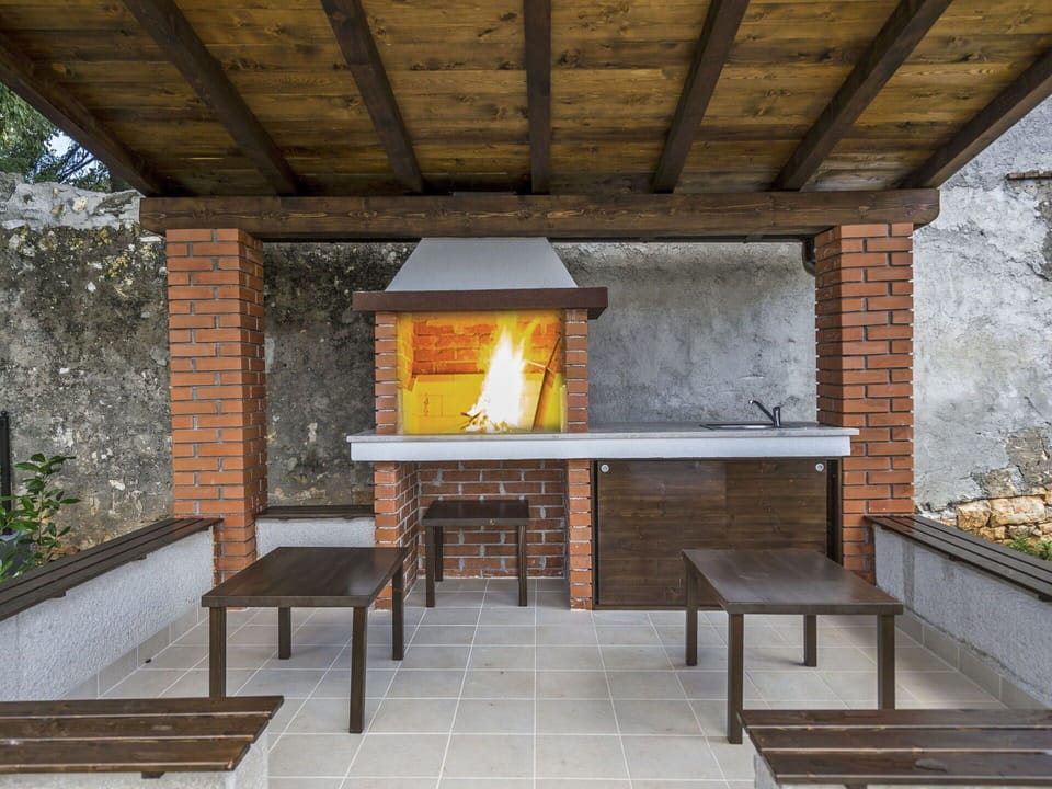 Wood, Furniture, Brick, Wood Stain, Outdoor Furniture, Outdoor Structure, Hearth, Chair, Patio, Shade