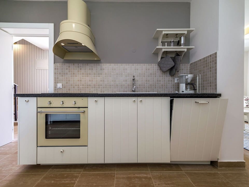 Kitchen, Kitchen Appliance, Flooring, Countertop, Major Appliance, Cabinetry, Interior Design, Wood, Floor, Home Appliance