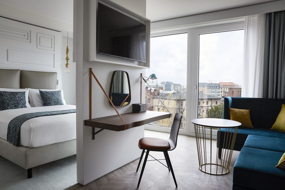 Suite, 1 Queen Bed, City View | 1 bedroom, in-room safe, desk, laptop workspace