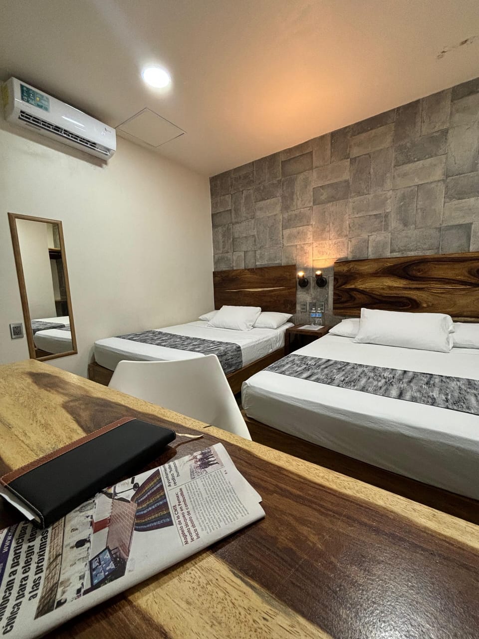 Double Room, 2 Double Beds | Minibar, iron/ironing board (on request), WiFi (free), bed sheets
