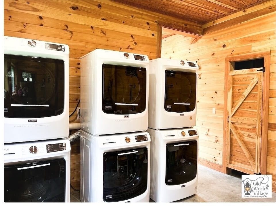 Free laundry & over flow public showers
