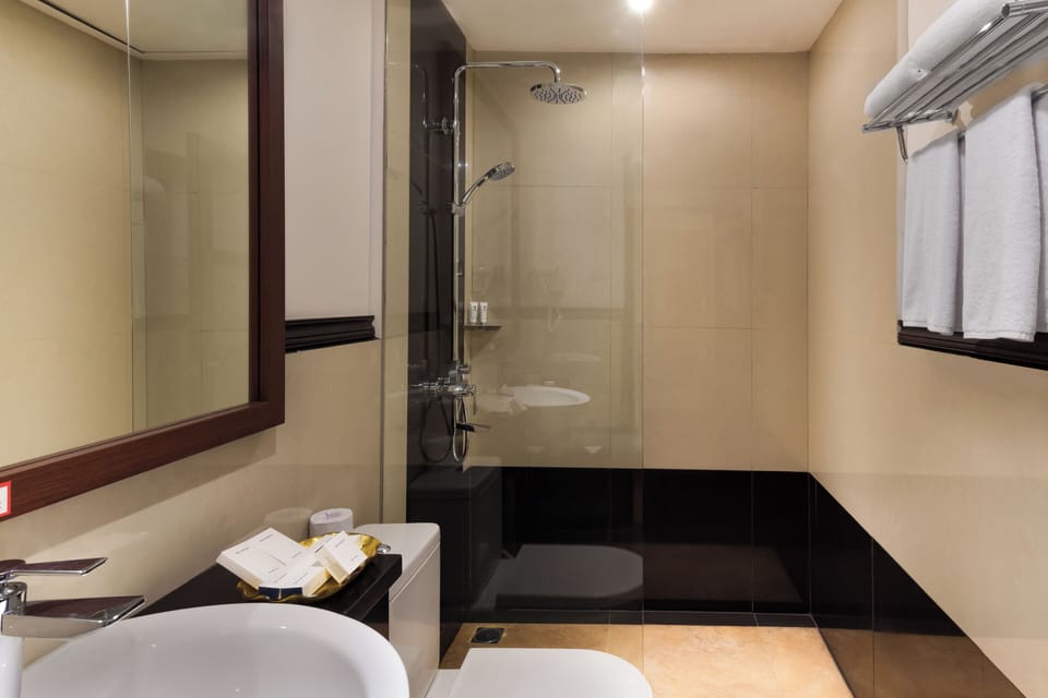 In-room safe, desk, laptop workspace, iron/ironing board