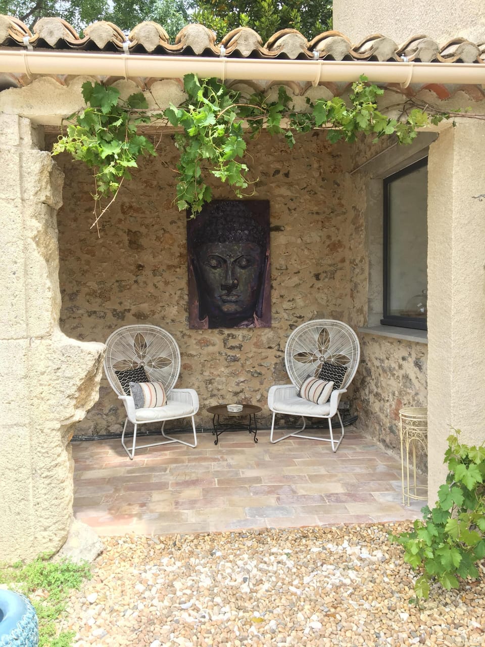 New outside covered seating are