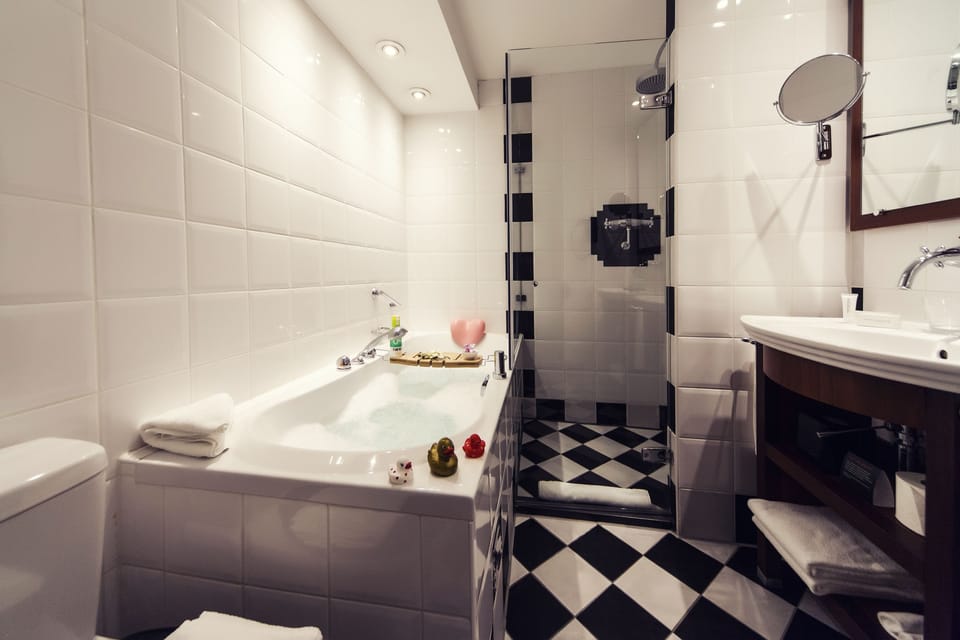Master Suite with canal view | Bathroom | Eco-friendly toiletries, hair dryer, bathrobes, slippers