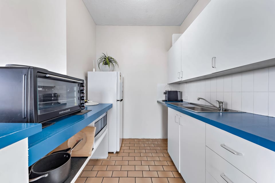 Panoramic Apartment, 1 Bedroom, Ocean View | Private kitchen | Full-size fridge, microwave, electric kettle, toaster