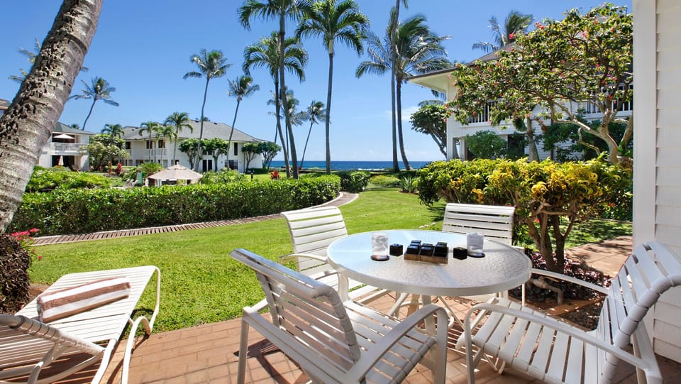 Poipu Kapili Resort #14 - Ocean View Dining & Lounging Lanai - Parrish Kauai