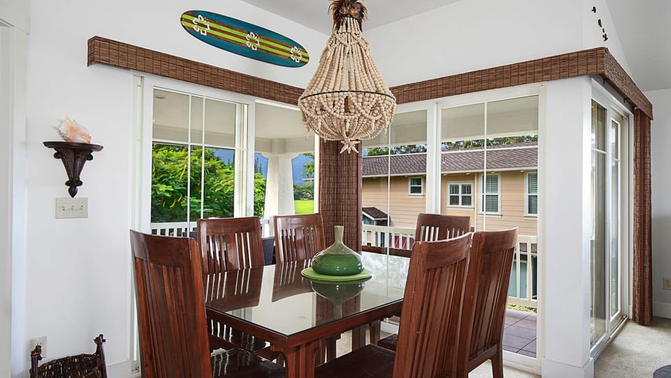 Plantation at Princeville Resort #921 - Dining Area & Lanai View - Parrish Kauai