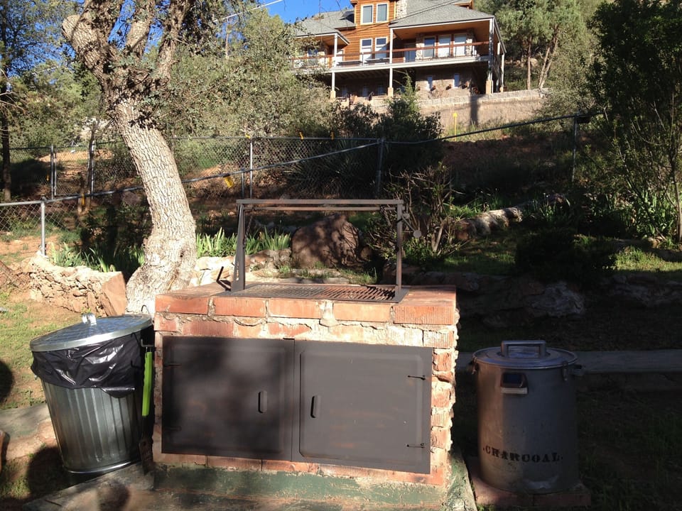 Charcoal  Grill, we also provide a propane grill and firepit