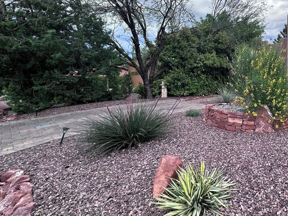 Landscaping, designated parking space