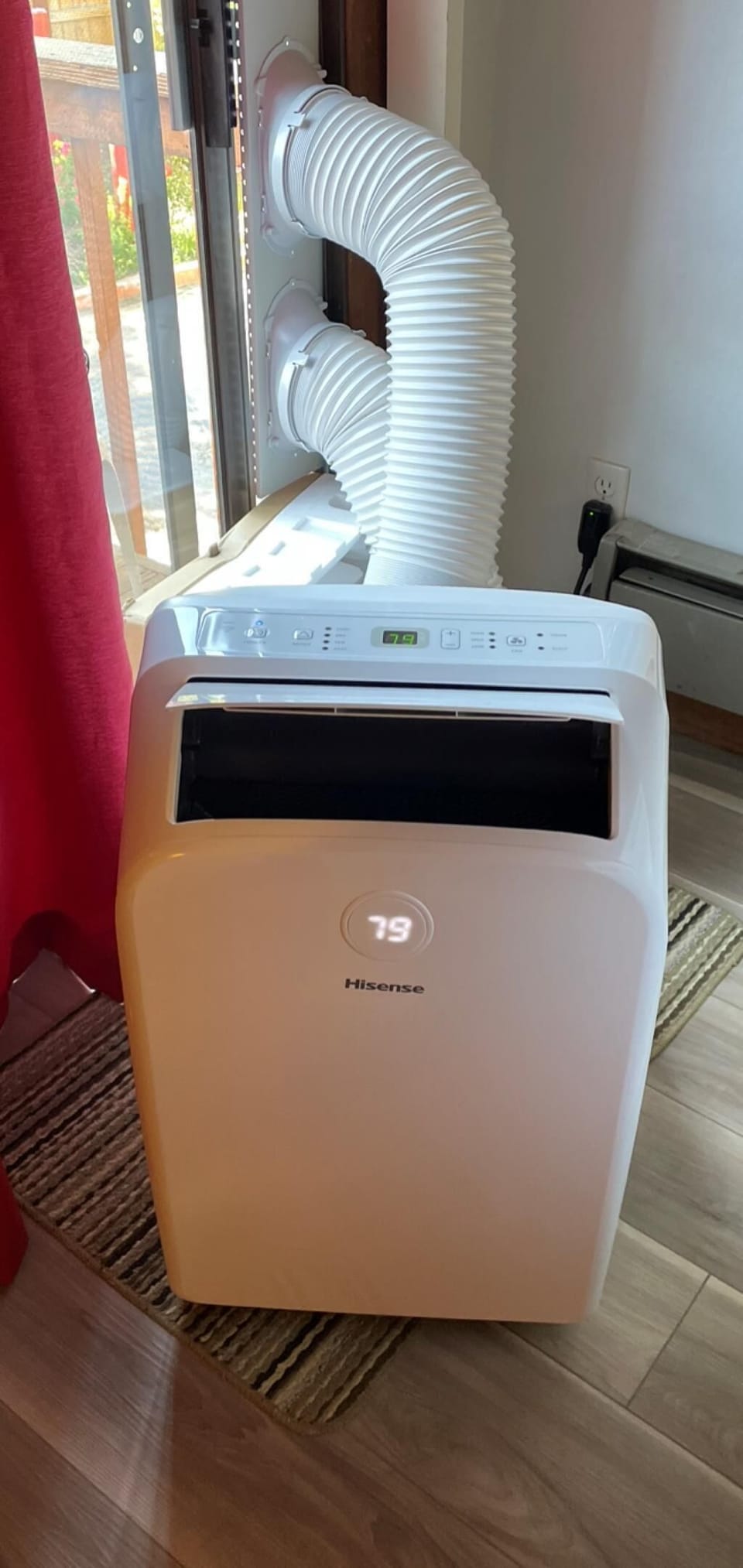 Summertime Room Air Conditioner for  550 feet.  The Suite is 500 feet. 