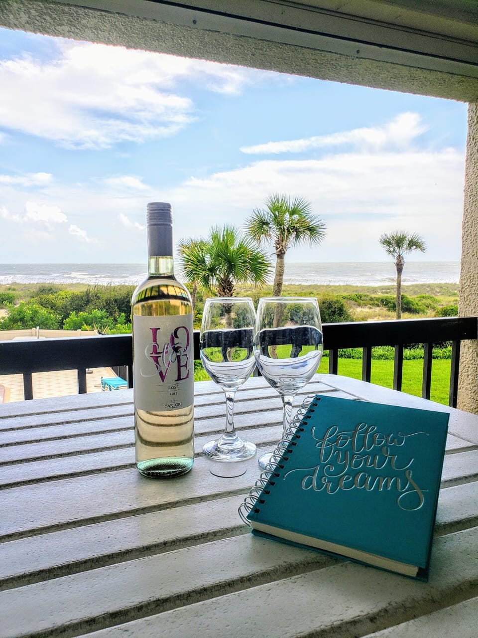 Morning coffee or afternoon glass of wine on the balcony. 