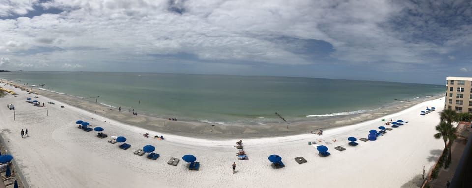 Panoramic shot from sliding doors