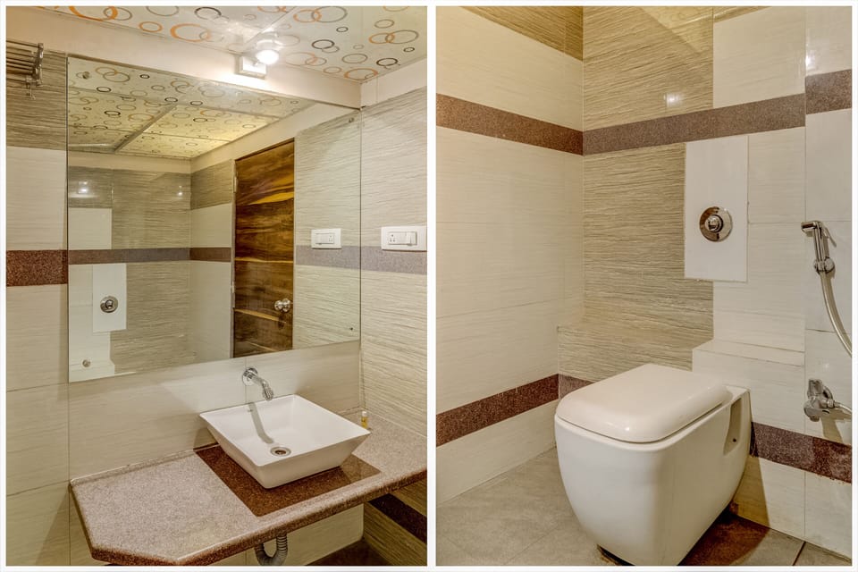 Shower, free toiletries, towels