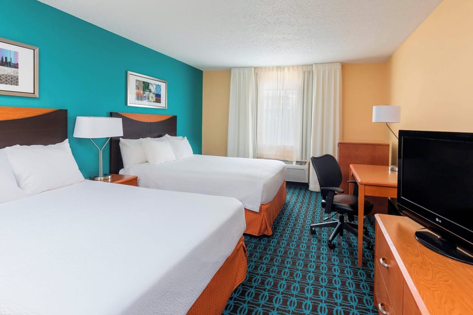 Room, 2 Queen Beds | Premium bedding, desk, laptop workspace, iron/ironing board