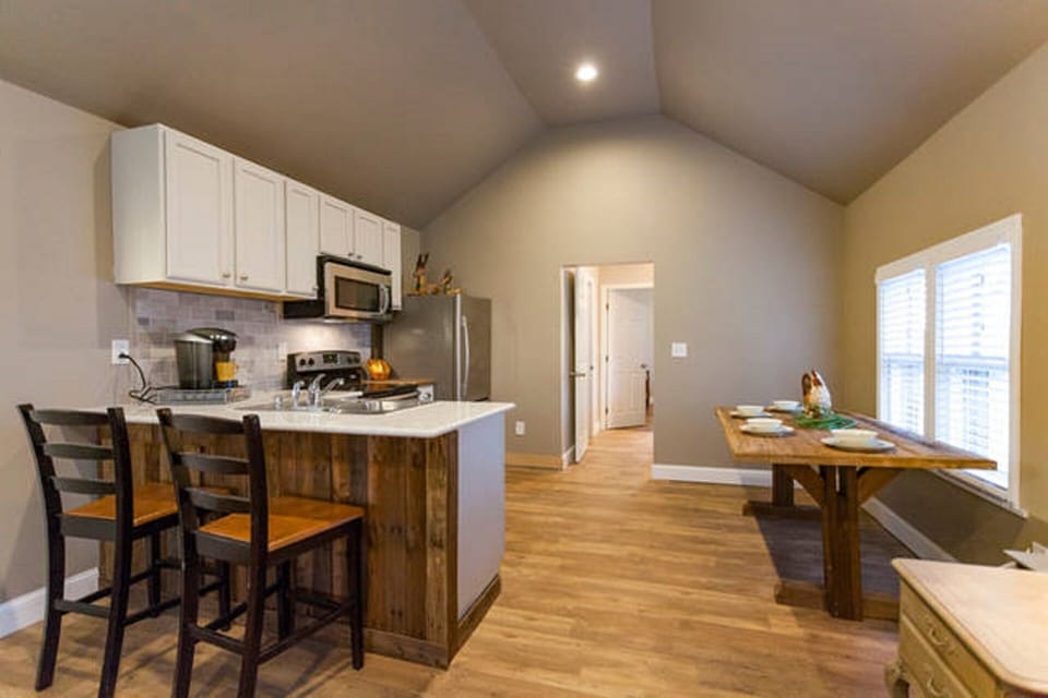 Kitchen from living room view