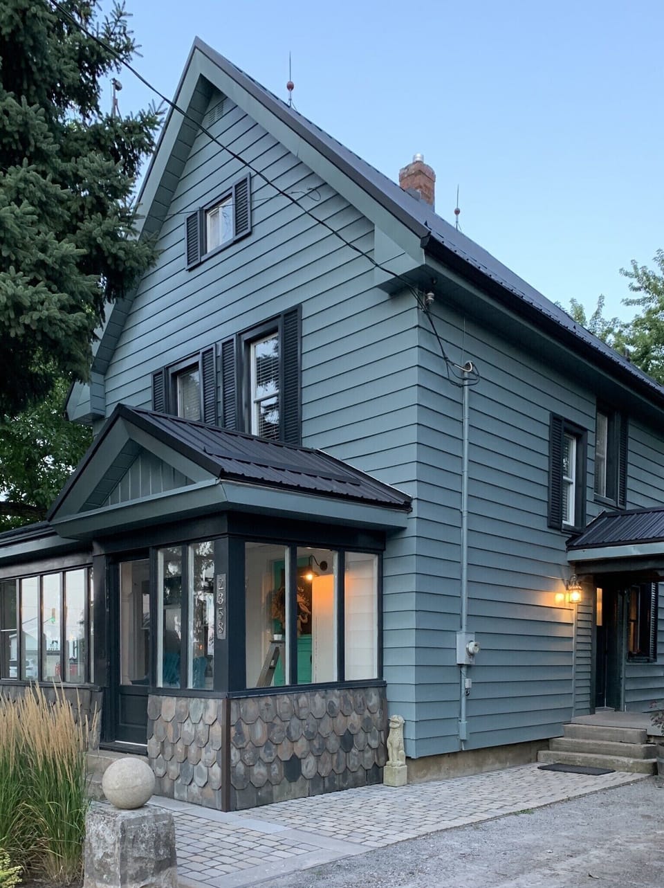 Historic farmhouse - double driveway has parking for four vehicles 