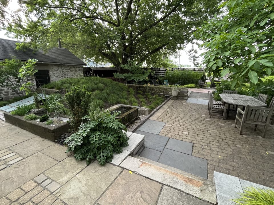 Charming backyard garden area