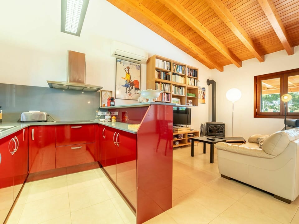 Furniture, Cabinetry, Picture Frame, Countertop, Wood, Couch, Interior Design, Orange, Kitchen, Home Appliance