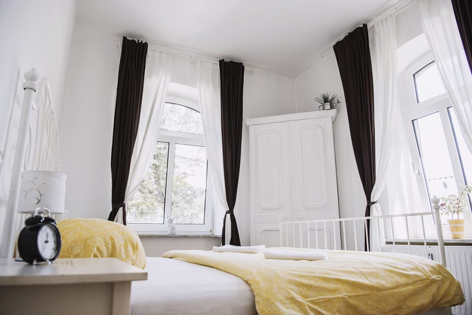 Individually decorated, individually furnished, desk, blackout drapes