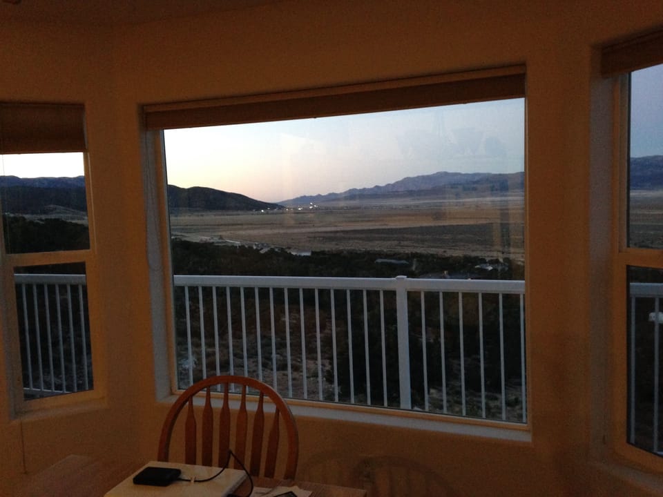 View from dining area