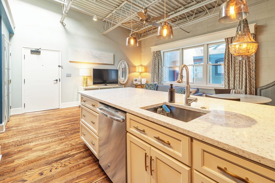 A small but mighty kitchen with big-city style and charm.