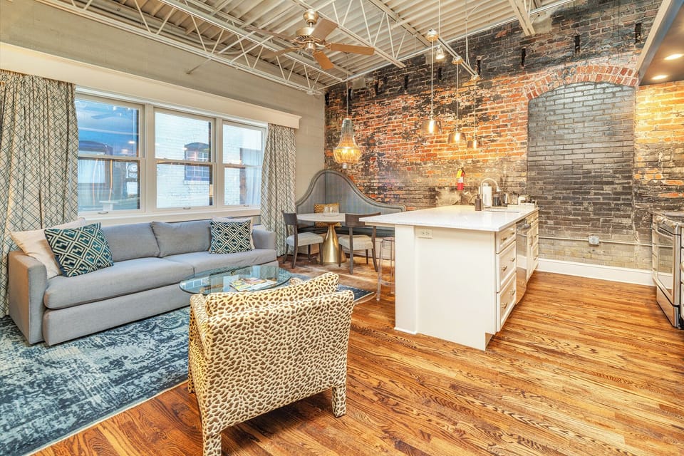 80 LEX Apartment 203 ; full tv cable smart tv with streaming apps  in both the tv sitting area and king bedroom