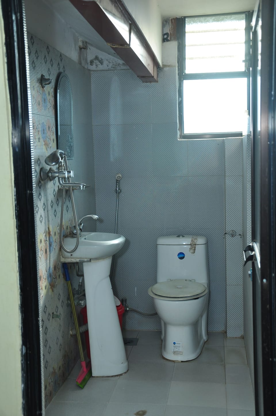 Shower, slippers, towels