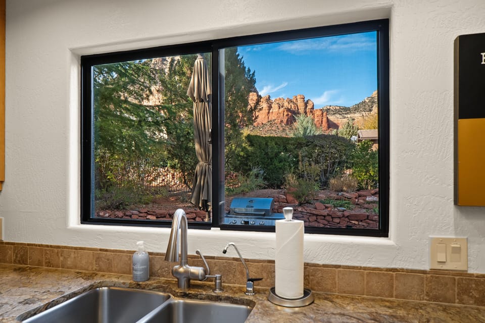 View of Thunder Mountain from kitchen window