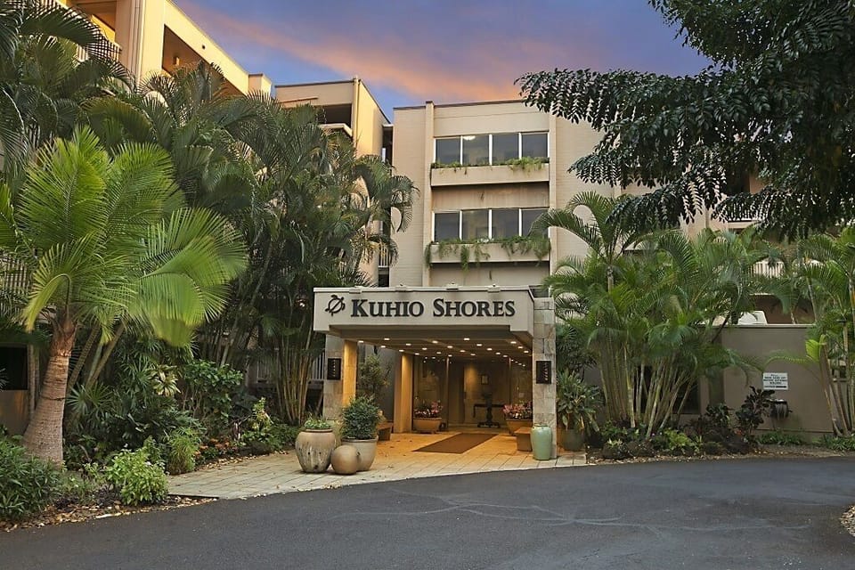 Entrance to our four-story building. You are on the TOP floor, oceanFRONT.