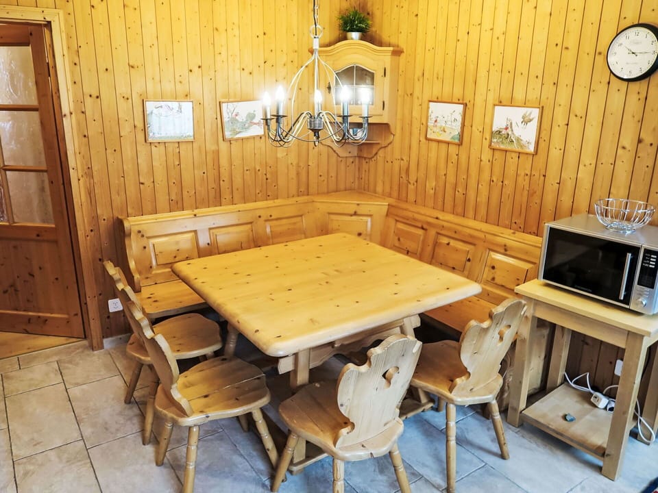 Furniture, Table, Building, Wood, Chair, Desk, Interior Design, Door, Floor, Clock