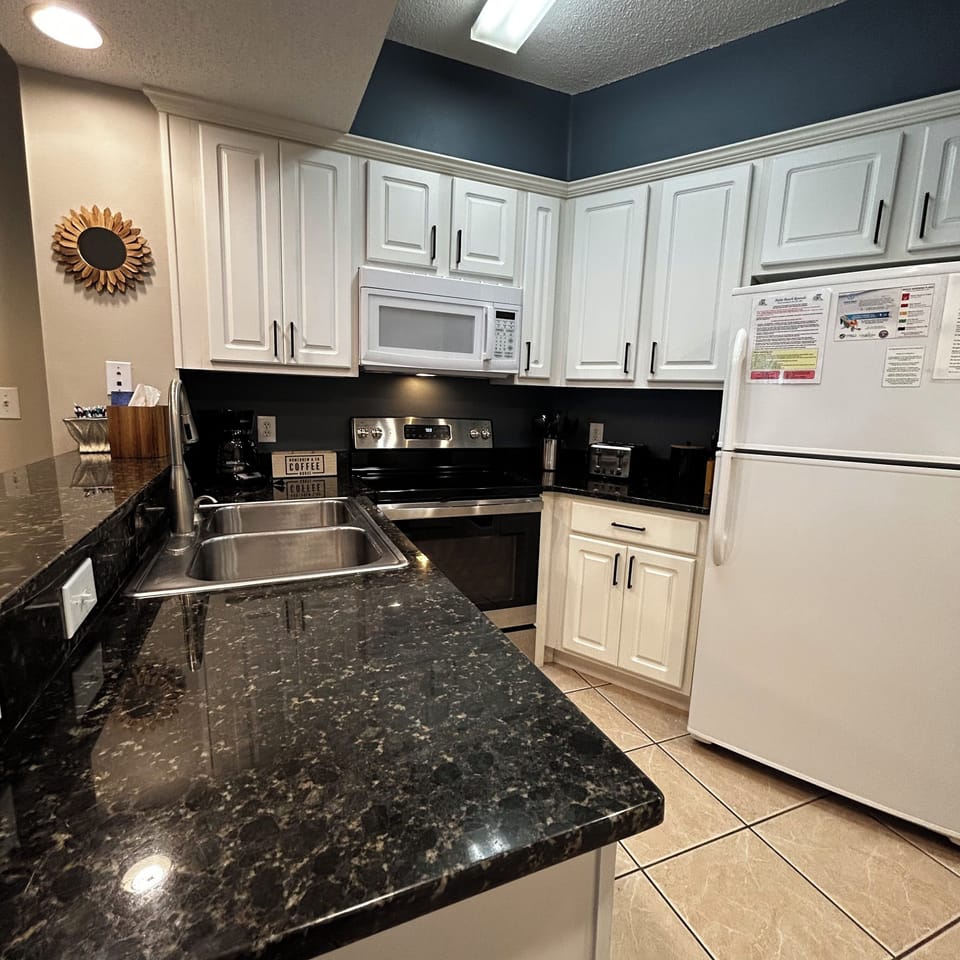 Granite Counters in the kitchen.