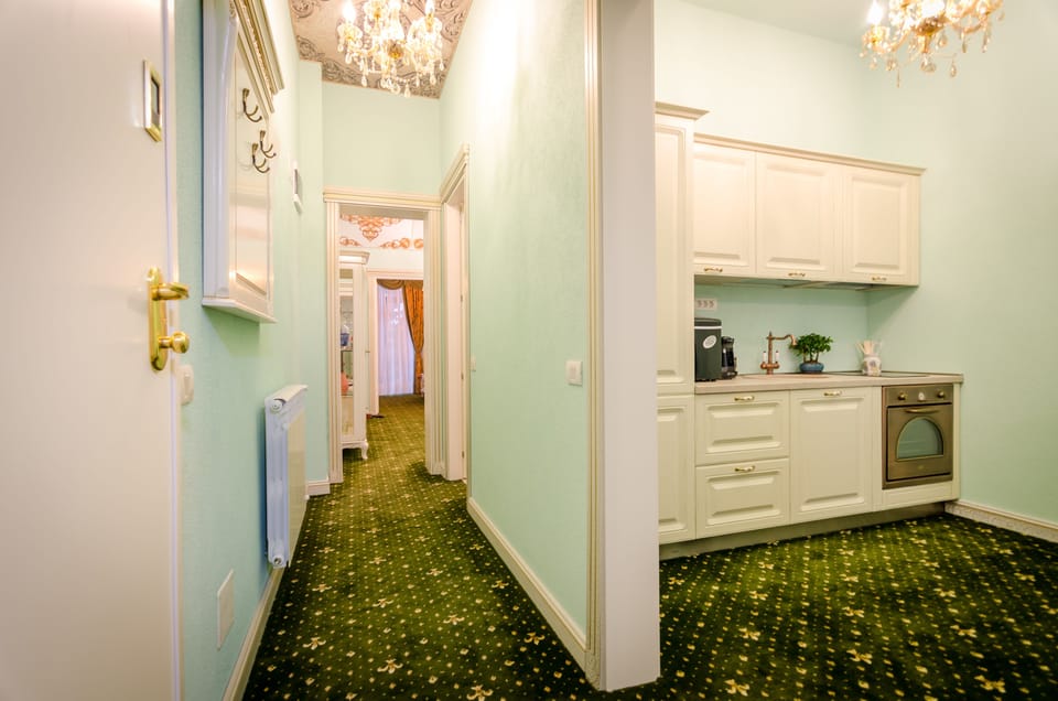 Luxury Apartment, 1 King Bed, Sauna, City View | Frette Italian sheets, premium bedding, down comforters