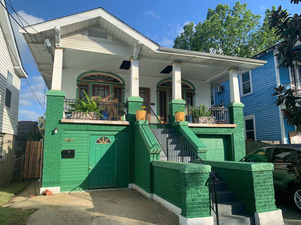 Classic 1936 New Orleans Craftsman house. It's on the upper floor, left side.