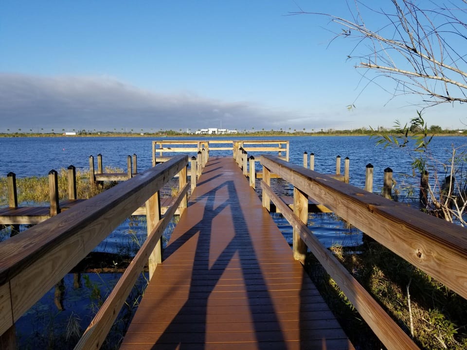 Tower Lake with fishing pier 