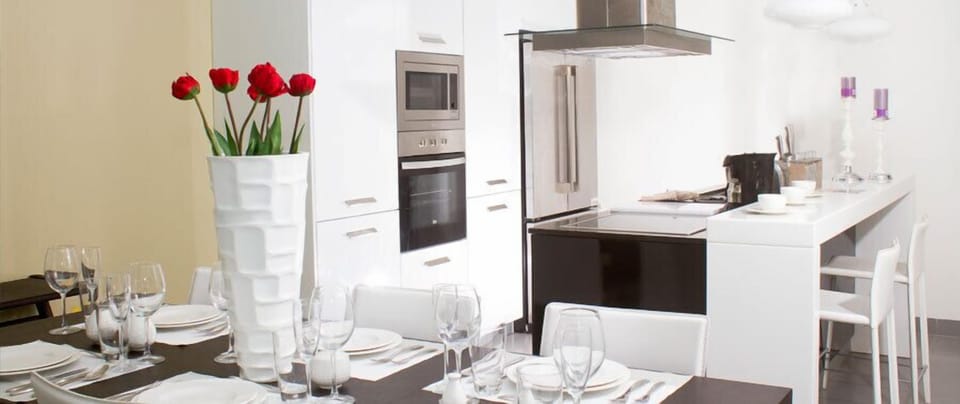 Kitchen with built in appliances