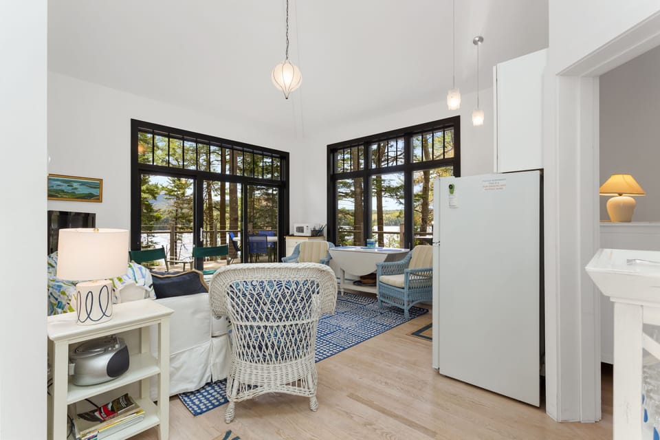 Open Plan Living Room with Water Views